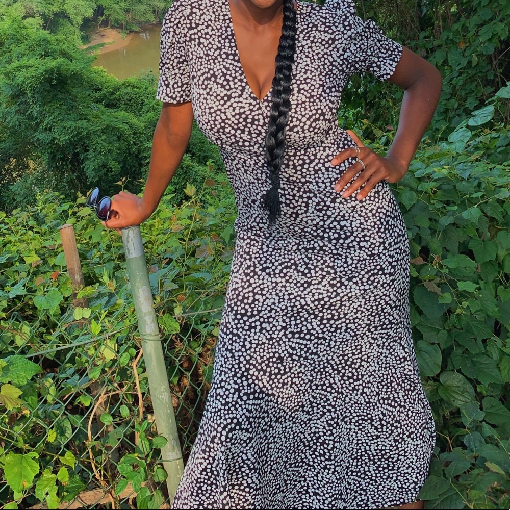 Polka-Dot Maxi Dress